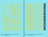 Baltimore & Ohio B&O B&OCT Steam Locomotive Dulux Gold  - Decal - Choose Scale
