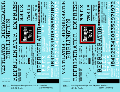 Burlington Refrigerator Express BREX Ice Reefer Black Serif