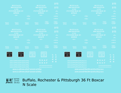 Buffalo, Rochester and Pittsburgh 36 Ft Wood Boxcar White