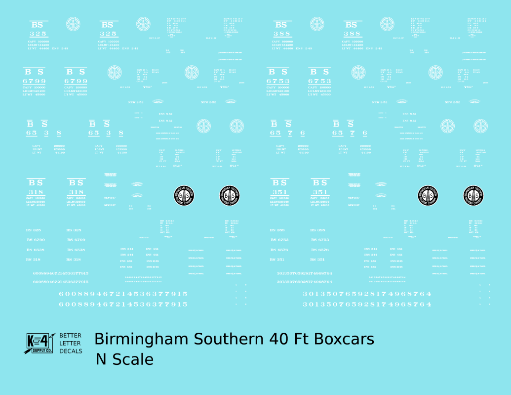 Birmingham Southern 40 Ft Boxcar White