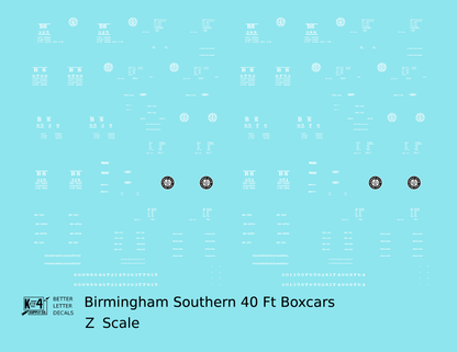 Birmingham Southern 40 Ft Boxcar White