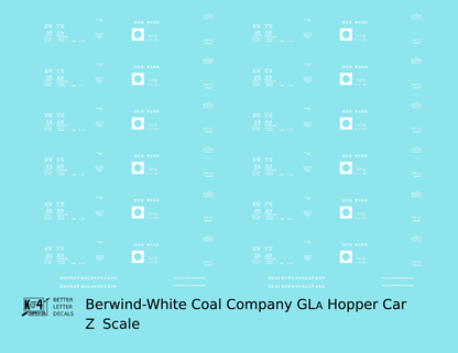 Berwind Coal GLCa Hopper Car White