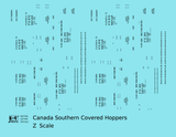 Canada Southern (NYC) Covered Hopper Black NYC-Built - Decal - Choose Scale