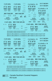 Canada Southern (NYC) Covered Hopper Black NYC-Built - Decal - Choose Scale