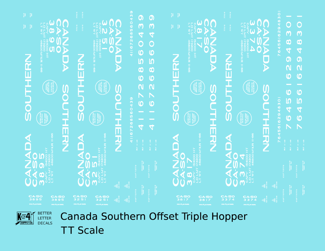 Canada Southern Offset Triple Hopper White