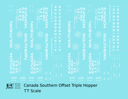 Canada Southern Offset Triple Hopper White