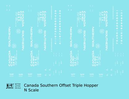 Canada Southern Offset Triple Hopper White