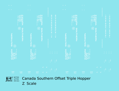 Canada Southern Offset Triple Hopper White