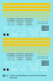 Carbon County Railway EMD Diesel Switcher and Caboose Tuscan  - Decal - Choose Scale