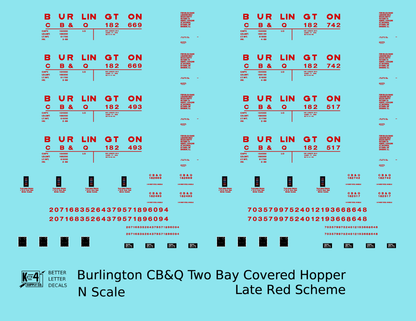 Burlington CB&Q Covered Hopper  Late Scheme