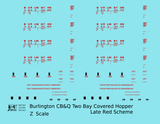 Burlington CB&Q Covered Hopper  Late Scheme