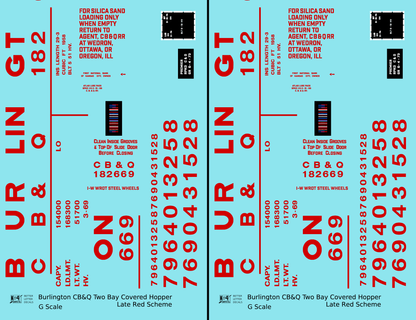 Burlington CB&Q Covered Hopper  Late Scheme
