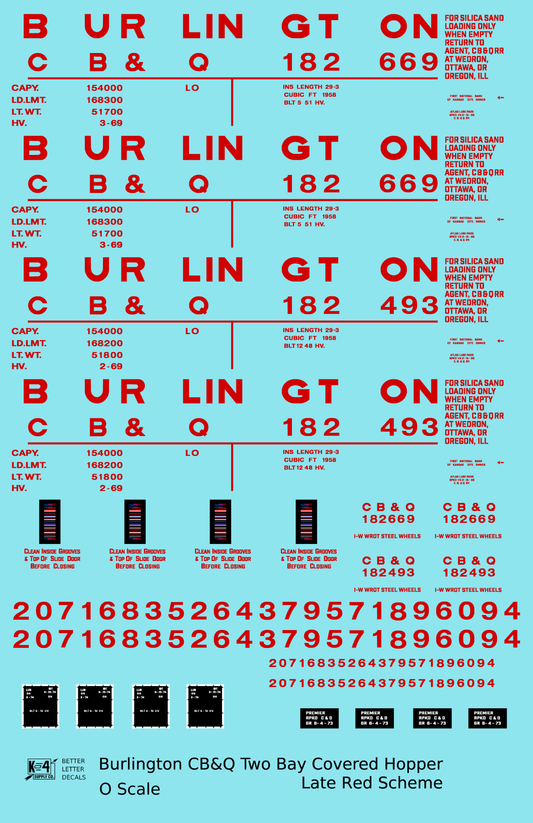 Burlington CB&Q Covered Hopper  Late Scheme