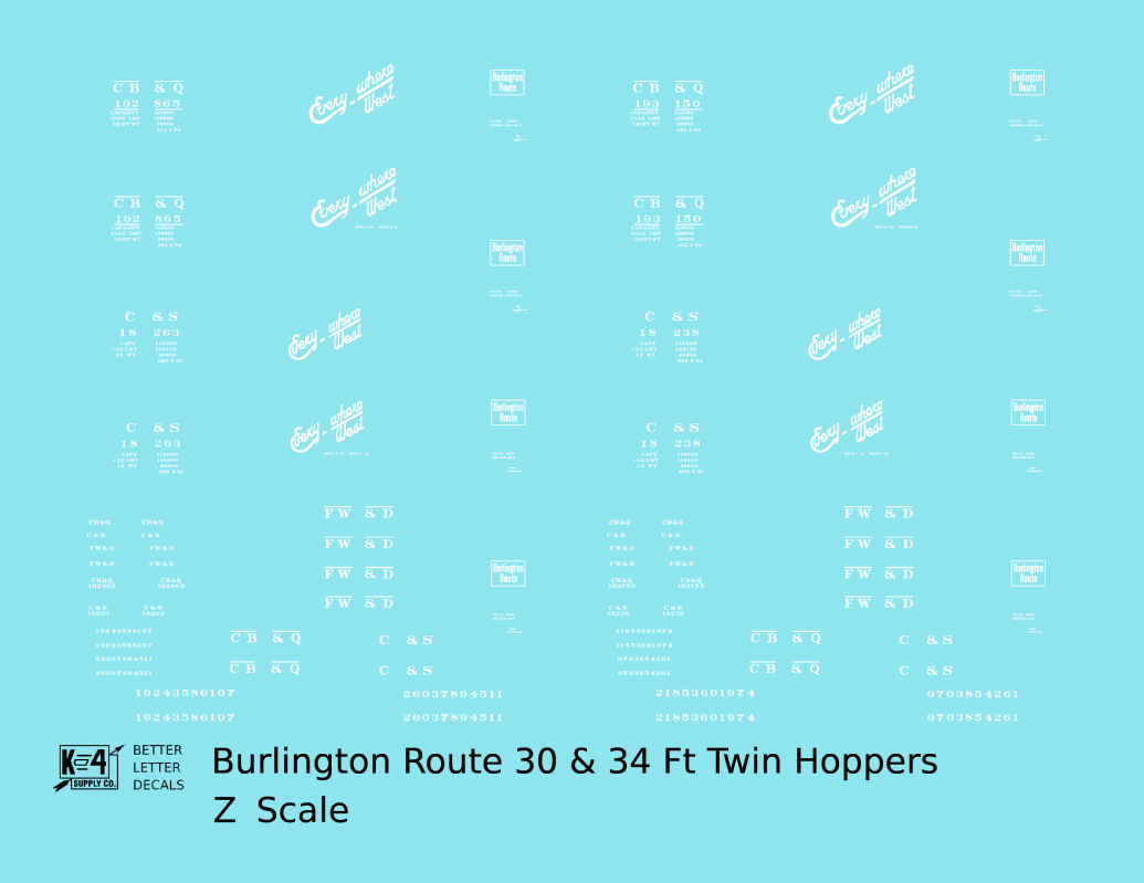 Burlington CB&Q Ribbed Twin Hopper White Everywhere West