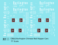 Burlington CB&Q Chinese Red Hopper Car White