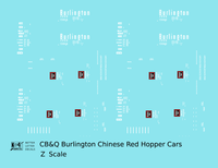 Burlington CB&Q Chinese Red Hopper Car White