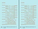 Burlington CB&Q Heavyweight Passenger Car Bronze Gold Roman Lettering