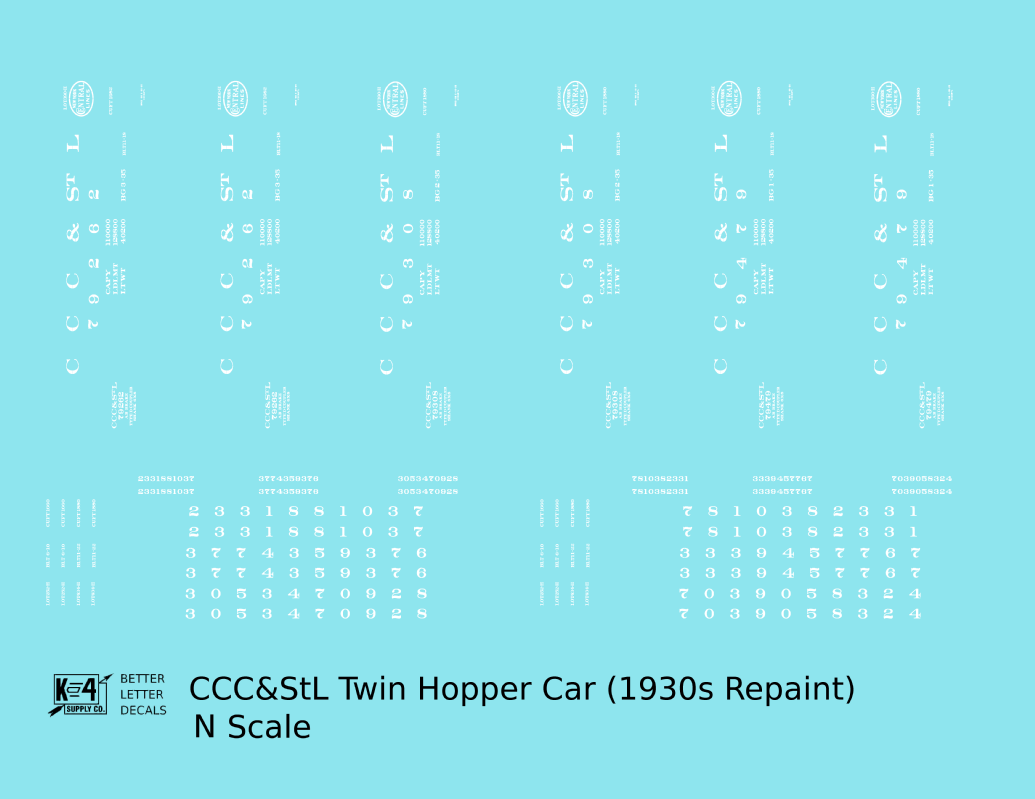 CCC&StL Big Four Twin Hopper White NYC 1930s Repaint