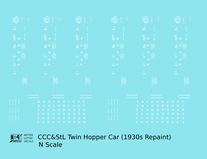 CCC&StL Big Four Twin Hopper White NYC 1930s Repaint