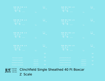 Clinchfield 40 Ft Outside Braced Boxcar White CC&O