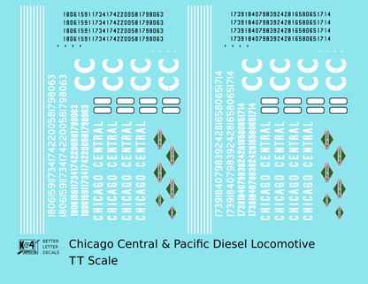Chicago Central and Pacific Diesel Locomotive White