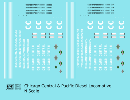 Chicago Central and Pacific Diesel Locomotive White