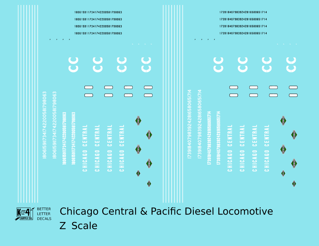Chicago Central and Pacific Diesel Locomotive White