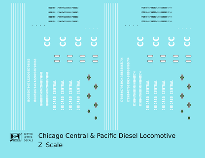 Chicago Central and Pacific Diesel Locomotive White