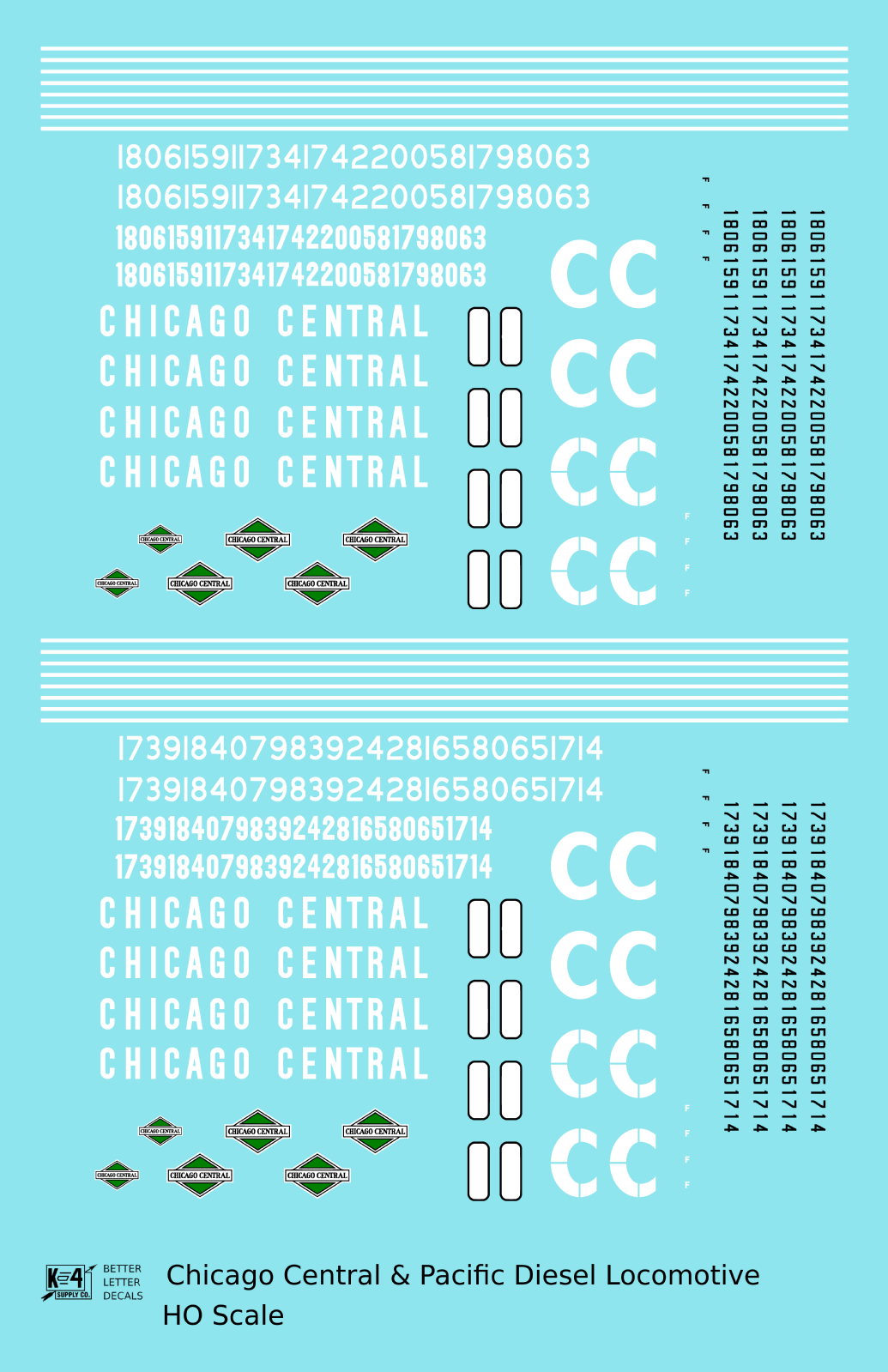 Chicago Central and Pacific Diesel Locomotive White
