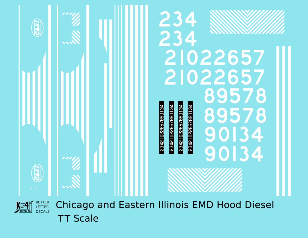 Chicago and Eastern Illinois C&EI Hood Diesel White