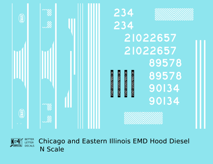 Chicago and Eastern Illinois C&EI Hood Diesel White