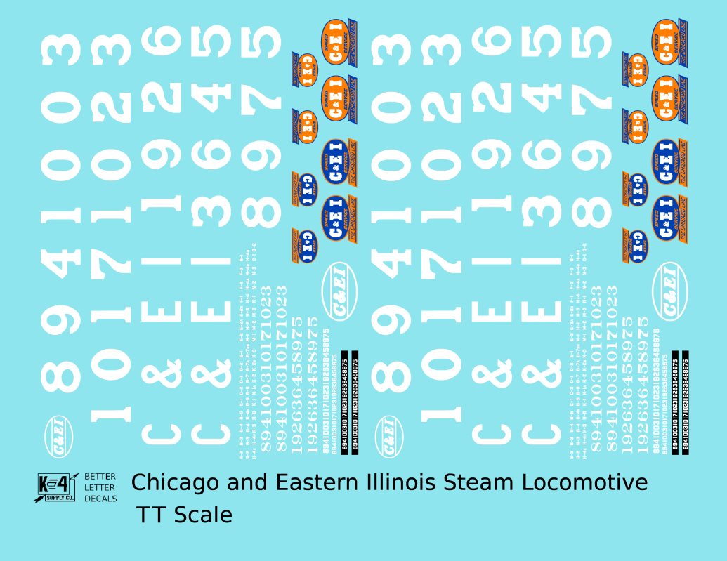 Chicago and Eastern Illinois Steam Locomotive White
