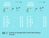 Central Of Georgia 86 Ft Auto Parts Boxcar White
