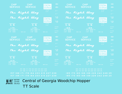 Central Of Georgia Wood Chip Hopper White The Right Way - Decal - Choose Scale