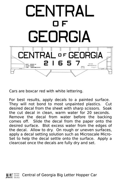 Central Of Georgia Offset Twin Hopper White Big Lettering