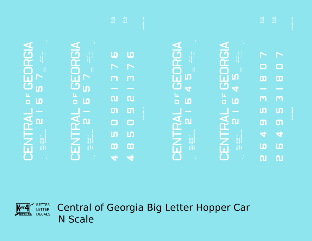 Central Of Georgia Offset Twin Hopper White Big Lettering