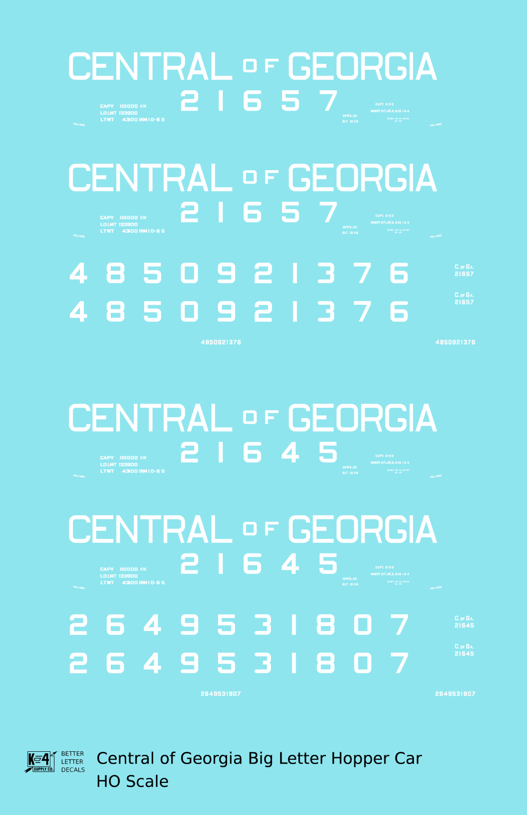 Central Of Georgia Offset Twin Hopper White Big Lettering