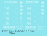 Chicago Great Western 40 Ft Boxcar White