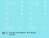 Chicago Great Western 40 Ft Boxcar White