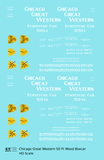 Chicago Great Western 50 Ft Furniture Boxcar White and Yellow Leaf Herald - Decal - Choose Scale
