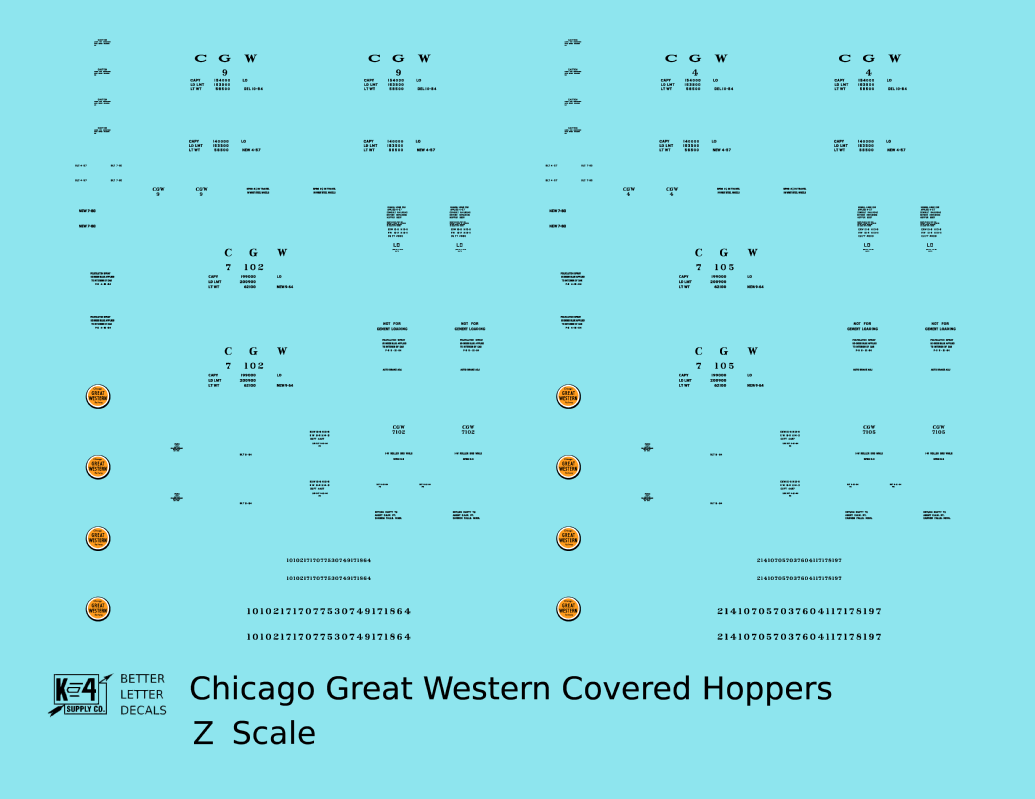 Chicago Great Western Covered Hopper Black