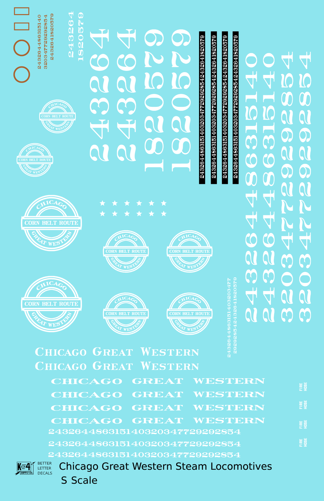 Chicago Great Western Steam Locomotive White