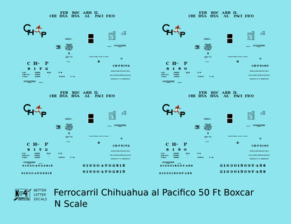 Ferrocarril Chihuahua Al Pacifico 50 Ft Ribbed Boxcar Black Mexico