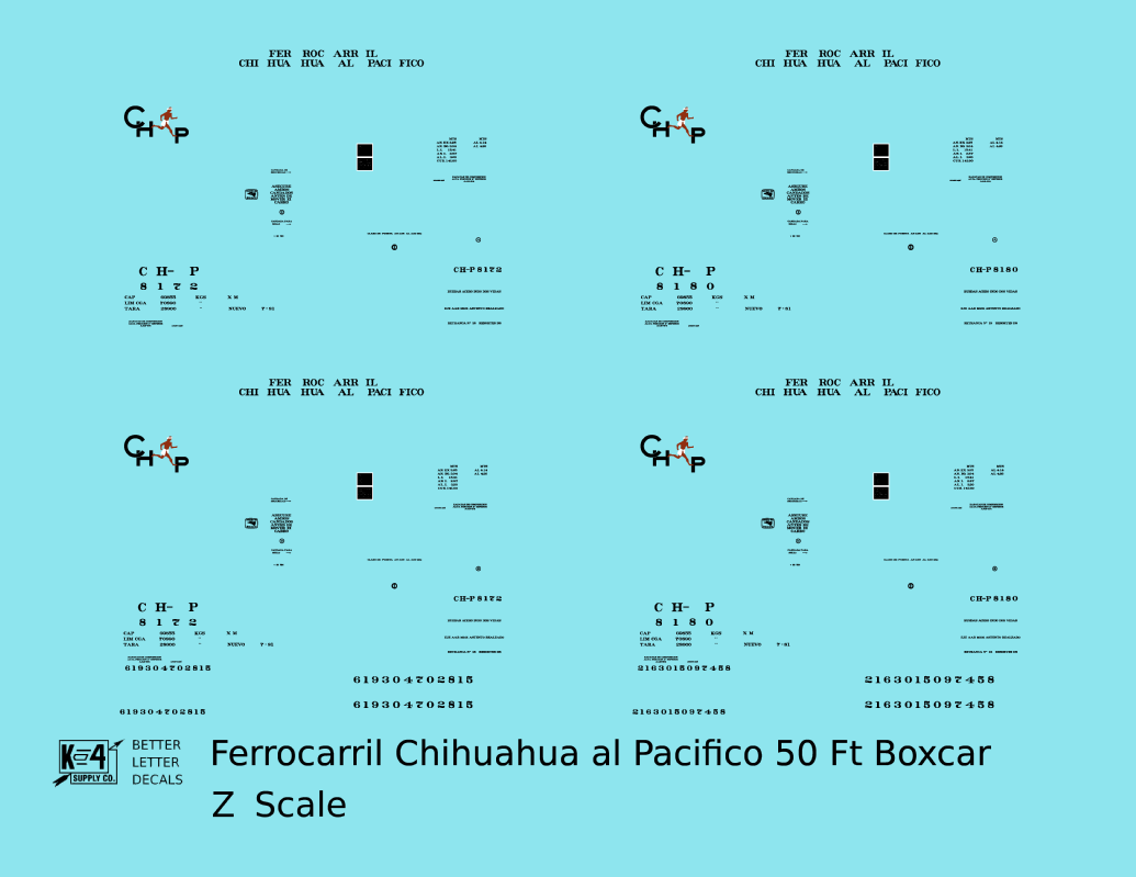 Ferrocarril Chihuahua Al Pacifico 50 Ft Ribbed Boxcar Black Mexico