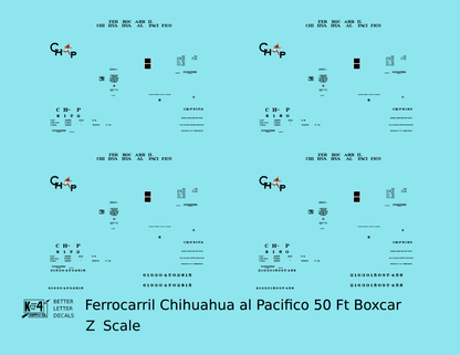 Ferrocarril Chihuahua Al Pacifico 50 Ft Ribbed Boxcar Black Mexico