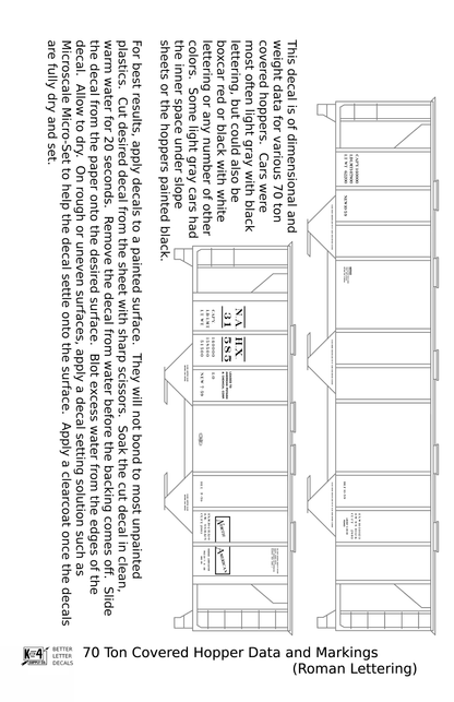 Data Only 70 Ton Covered Hopper Railroad Roman