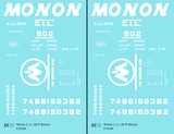 Monon (CIL) 40 Ft Boxcar White Underline Round Herald