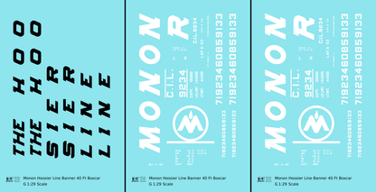 Monon (CIL) 40 Ft Boxcar White Banner Scheme