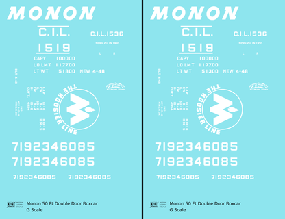 Monon (CIL) 50 Ft Auto Boxcar White