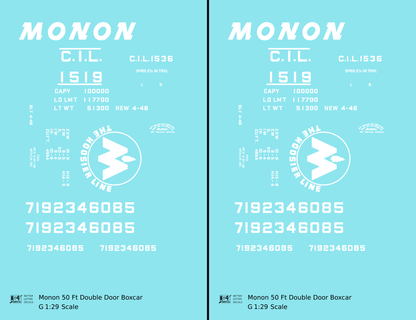 Monon (CIL) 50 Ft Auto Boxcar White